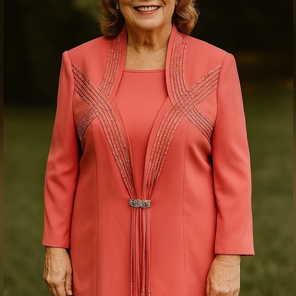 Vintage Studio B Three Piece Skirt Suit Set Women 12 Petite Mother of Bride - Picture 1 of 16